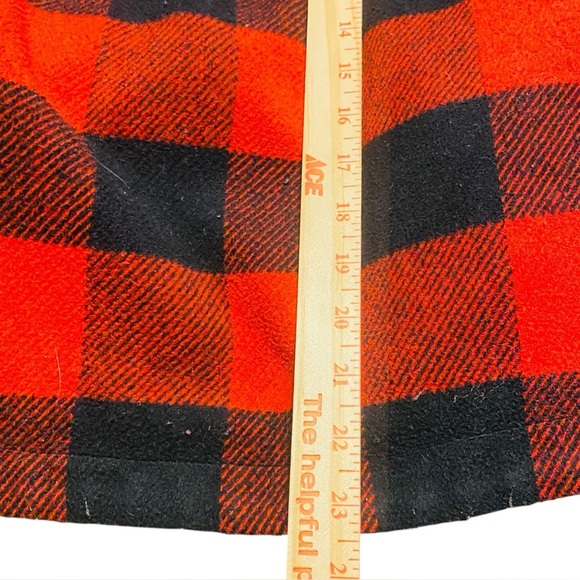 Urban Republic Rugged Lined Red/Black Buffalo Plaid Shacket Activewear Kids S8 - Picture 6 of 9